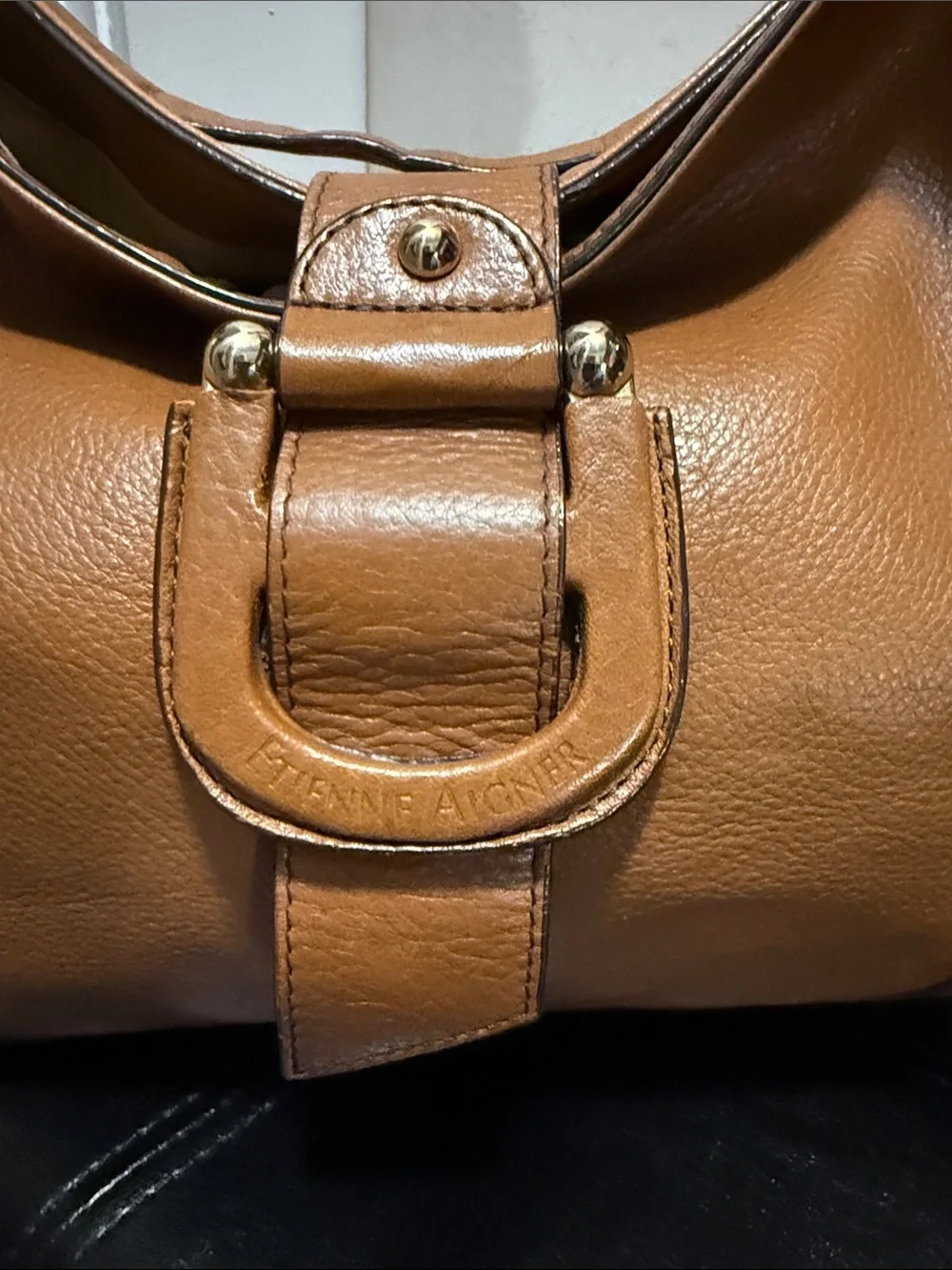 ETIENNE AIGNER Leather SHOULDER Tote in Tan - Genuine Leather